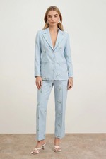 Oasis Pale Blue Blazer Womens