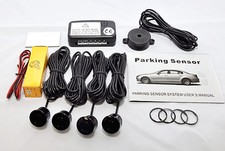 CISBO Matt Black Colour Reversing Parking Sensor 4 Sensors Audio Buzzer Alarm 