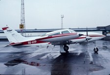 Cessna 310, SU-AYP, at Prestwick, in 1997, aircraft slide