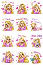 12 pcs Rapunzel UV DTF