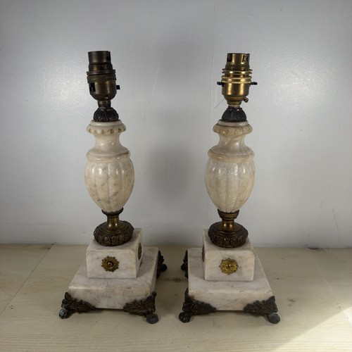 Antique pair alabaster - antique, of