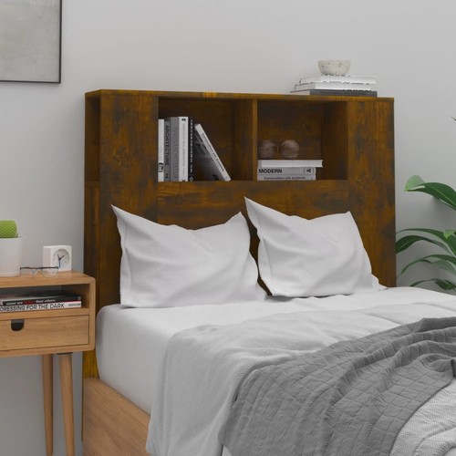 Smoked oak headboard cabinet - smoked,