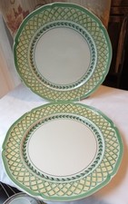 Villeroy & Boch French Garden Orange 10.5" TWO Dinner Plates PERFECT NO WEAR