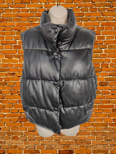 Zara small black gilet coat - black,