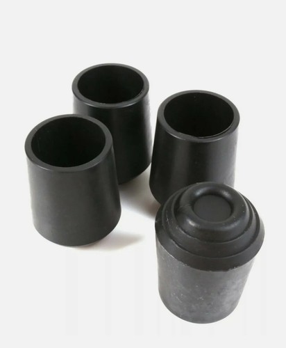 16mm black chair ferrules - 16mm, 5/8"