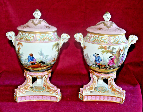 Antique meissen hand - antique, painted