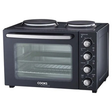 34L Mini Oven Grill with Hobs Countertop Multifuction Cooker 1500W