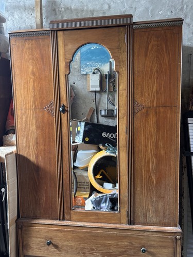 Vintage wooden wardrobe - vintage,