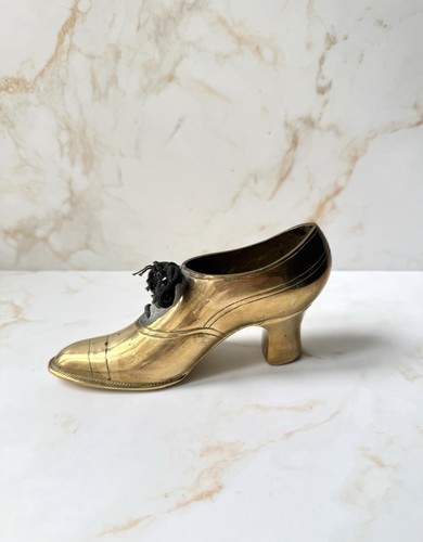 Vintage brass shoes ornament - vintage,