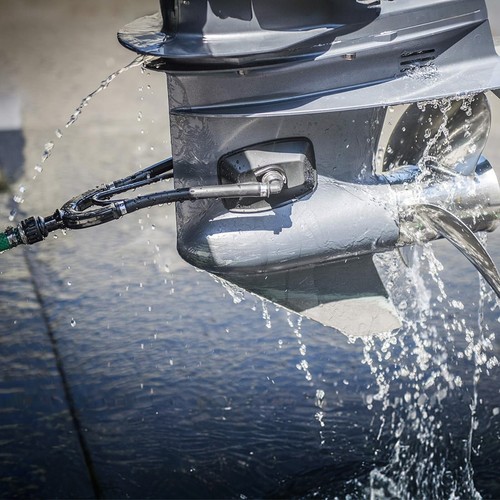 Dual feed outboard motor - dual,