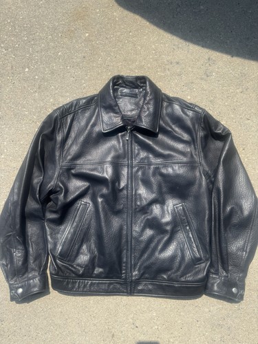 Men leather bomber jacket - men's,