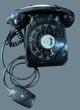 Original Vintage Retro 1966 GPO 706L Rotary Dial Laquear Black Telephone