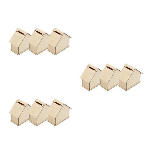 House shape wooden coin - house,