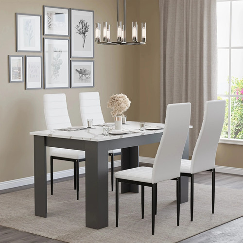 Wooden dining table set - with, 4