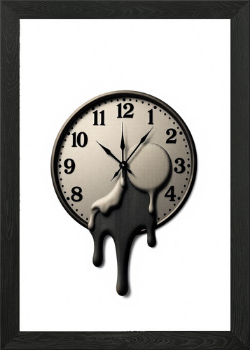 Melting clock face surreal - melting,