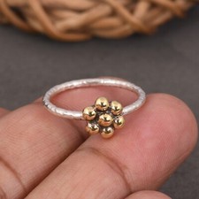 Two Tone Textured Band Ring