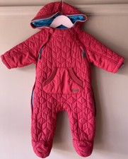 Red TED BAKER Snowsuit Pramsuit Age 0-3 Months