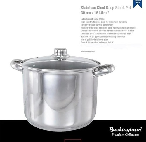 30cm 16l deep stainless - 30cm,