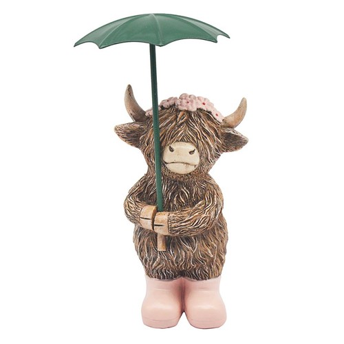 Figurine highland cow rainy - highland,