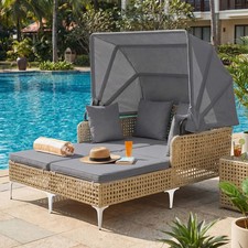 PE Rattan Wicker Double