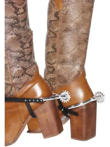Silver cowboy spurs adult - spurs,