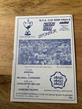 Arsenal Ladies v Millwall Lionnesses / Doncaster Belles v Leasowe Pacific 1991