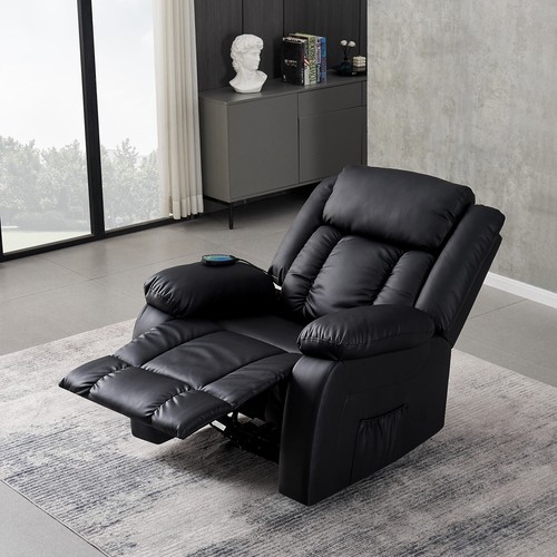 Massage recliner sofa - massage, leather
