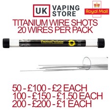 Titanium Coil Wire Vaping Outlaws x20 Tube Rebuildable Vape Coil Wires Clearance