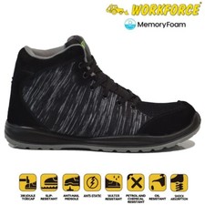 MENS SHOCK ABSORBING STEEL TOE CAP SAFETY WORK HIKER SHOES BOOTS TRAINERS SIZE