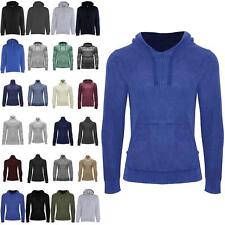 Mens Winter Knit Cuff Outerwear Pullover sweater Plain Long Sleeve Hooded Jumper