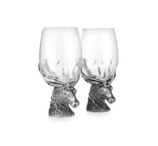 Stunning Pewter Stag Head Wine