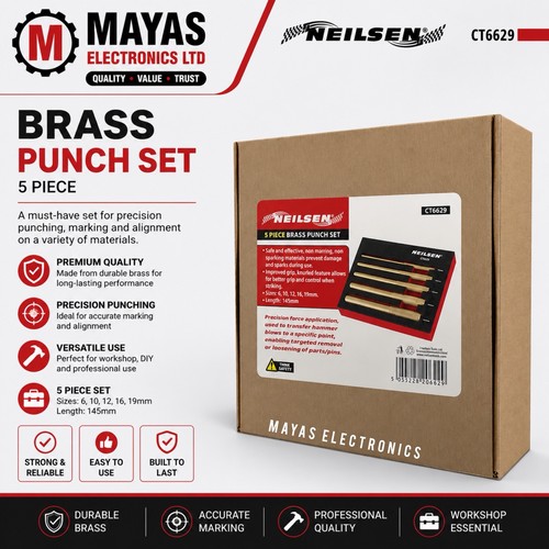 5pc brass punch set 19mm - punch,