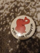 Pure Pink Paraffin 3cm Vintage Button Pin Badge