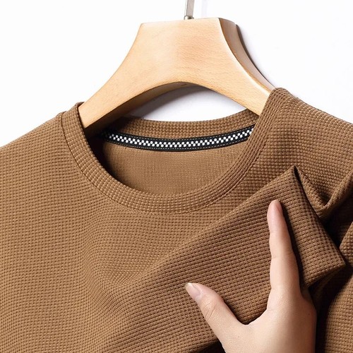 Men waffle shirt summer - men's,