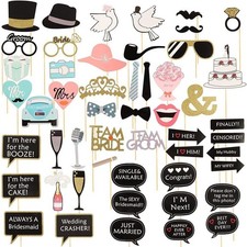 52PCS Wedding Photobooth Props