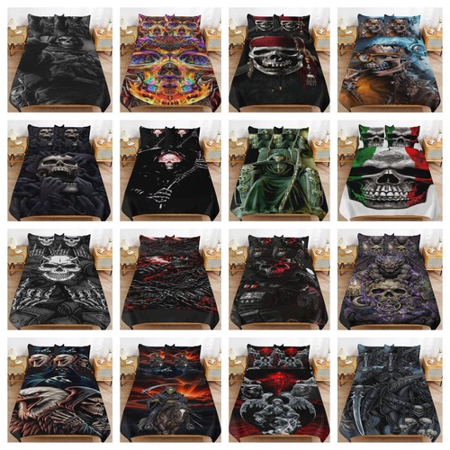 Gothic skull duvet quilt cover - skull,