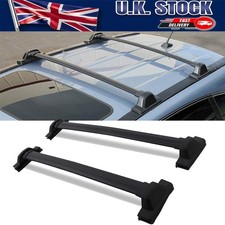BLACK ROOF CROSS BARS FULL LENGTH TOP MOUNT LUGGAGE RACK FOR HONDA CRV MK3 07-11