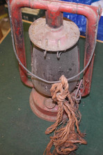Vintage Chalwyn Pilot Paraffin Oil Hurricane Lamp Storm Lantern RED