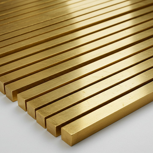 Brass square bar 20mm - 20mm, multiple
