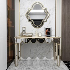 Long Silver Mirrored Console