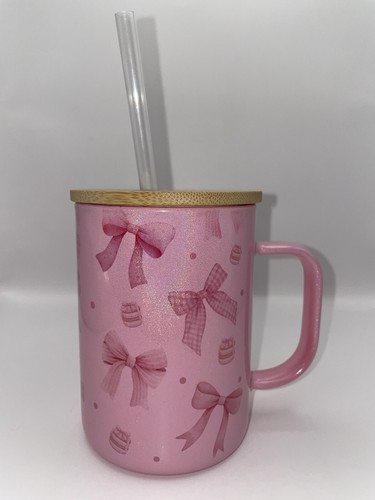 15oz glass mug pink - glass,