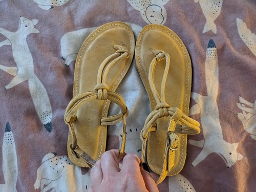 Monsoon mustard flat sandals - monsoon,