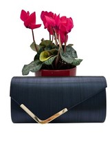 Women's Envelope Evening Clutch Bag Bridal Wedding Party Handbag Purse Gold Tone