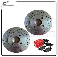 Ford Mondeo III Performance Drilled & Grooved Front Brake Discs & Brembo Pads