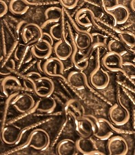 20 Silver Coloured Screw Eyes