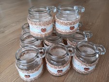 11 x Decorative Glass Jars Wedding Decoration Table Decor Favours Rustic