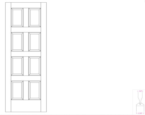 Mahogany panel equal - mahogany, raised