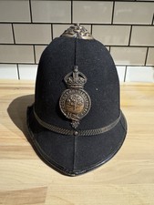 Vintage Worstershire Police Custodian Helmet Bobby Hat Christy's UK England