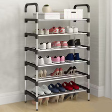 6 Tier Metal Shoe Rack Shoe Storage Organiser Free Standing shoe rack