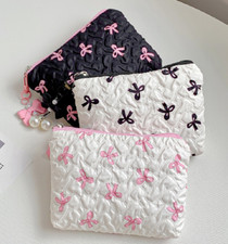 Cute Bow Makeup Storage Bag Women Cosmetic Portable Clutch Small Bags Cases UK
